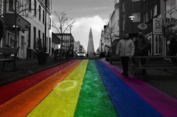 Reykjavík rainbow road
