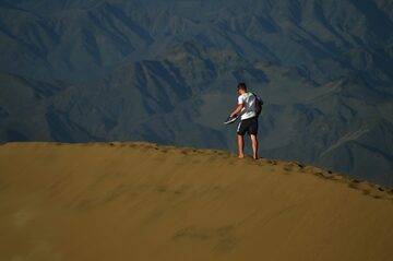 Sand dune hiker