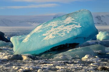 Whale iceberg at Jökulsárlón Glacier lagoon