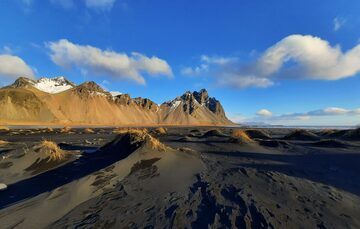 Vestrahorn Mountain at Höfn in autumn