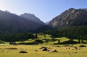 Kyrgyzstan campsite view